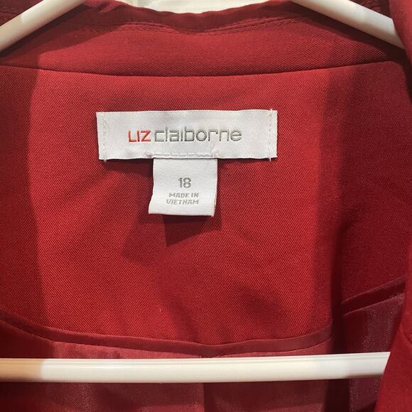 NWOT Women's Liz Claiborne Blazer Red Size 18 - Picture 4 of 5